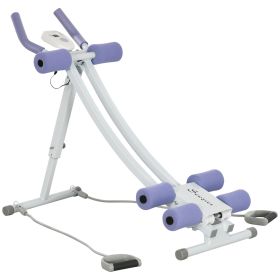 Soozier Foldable Ab Machine, Ab Workout Equipment with Adjustable Angles and Resistance Bands for Core and Stomach Exercise