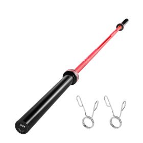 7FT Barbell Bar, Fits 2-Inch Weight Plates, Barbell Bar with Knurled Grip for Strength Training, Weightlifting, Squat, Deadlift, Bench Press, Cur